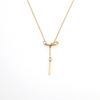 Stylish And Simple Bow Fringed Titanium Steel Necklace Does Not Fade Female Niche Design Geometric Pull Collarbone Chain