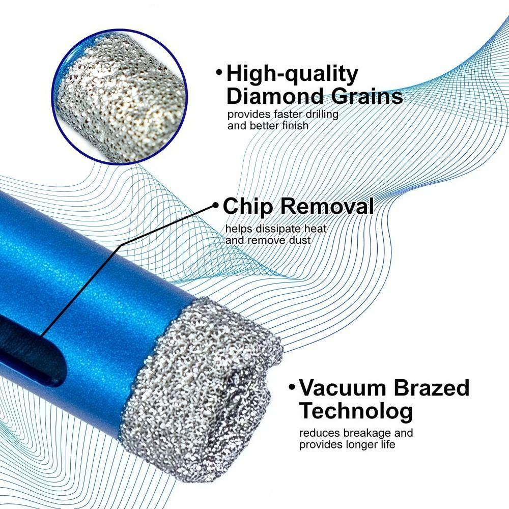 Dia 6/8/10/12MM Dry Tile Drilling Bit 1/4 Inch Granite Drilling Bit Glass, Ceramics, Marble, Etc