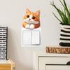 Hand Painted Cute Cat Switch Plate Sticker for Bedroom Living Room Background Wall Decor Removable Decal