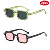Protective Glasses 2pcs Fashion Small Square Sunglasses Women Sports Brand Sun Glasses Men Female Gradient Eyeglasses UV400