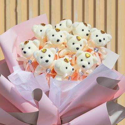 10 Stück 12 cm Bär Blumenstrauß Spielzeug Cartoon Puppe Schaumstoff Blumenstrauß Geschenk Party Dekor