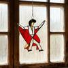 Dancing King Hanging Decoration Acrylic Hanging Ornament Stained Glass Style Spinner Sun Catcher for Garden Yard Window Decoration