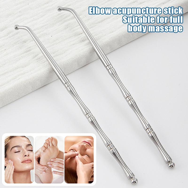 Doppelkopf Edelstahl Manuelle Akupunkturstift Triggerpunkt-Massagegerät Tiefengewebe-Massagegerät für Körpermeridian Schmerzlinderung