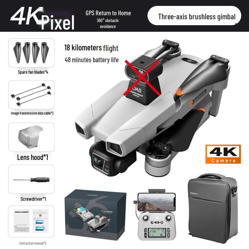 AE86 Professional HD Drone with Obstacle Avoidance, Anti-Shake, GPS, Auto Return, and Digital Image Transmission.
