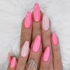 24 Pieces Press On Nails Short Square Pink Full Cover Fake Nails Nail Art With Glitter Decoration For Women Daily Use