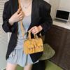 High Sense Handbag Internet Celebrity Explosion Fashion Commuter Shoulder Messenger Bag Niche Retro Bright Locomotive Bag