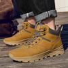 Fashion Boots Men High Top Boots High Quality Leather Hiking Shoes Fashion Outdoor Men Lace Up Non-Slip Ankle Boots Waterproof Big 48