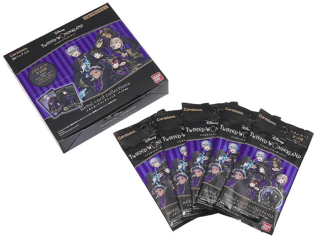 Disney Twisted Wonderland Kovová kolekcia kariet 2 balenia Ver. (BOX)