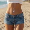 Stainless Steel Butterfly Pendants Belly Button Ring Colorful Body Piercing Jewelry  Women