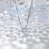 Elegant Ocean Heart  Necklace, Delicate Collarbone Pendant Jewelry For Women Fine Gift