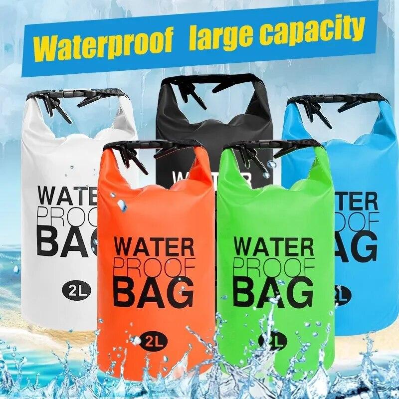 2 Liter Wasserdichter Trockensack Aufbewahrung Schwimmen Kajak Fluss Wandern Schwimmen Segeln Kanu Tauchen Kompression Rucksack