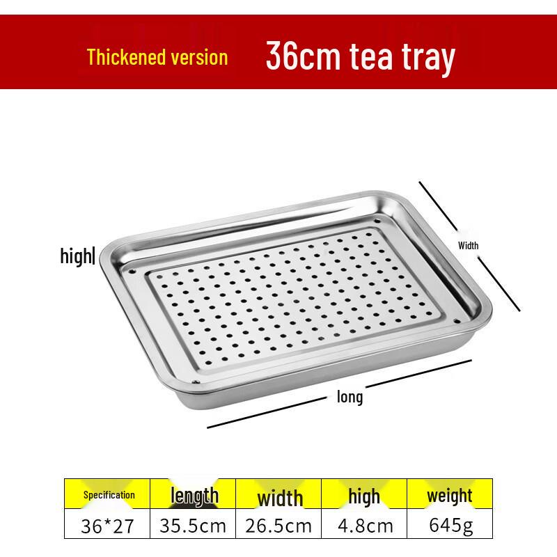 Langxi Stainless Steel Double-Layer Water Storage Tea Tray