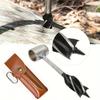 Bushcrafts Hand Auger Wrench Portable Outdoor Survival Spirals Drill Wood Drill Cores Punches for Camping and Wilderness