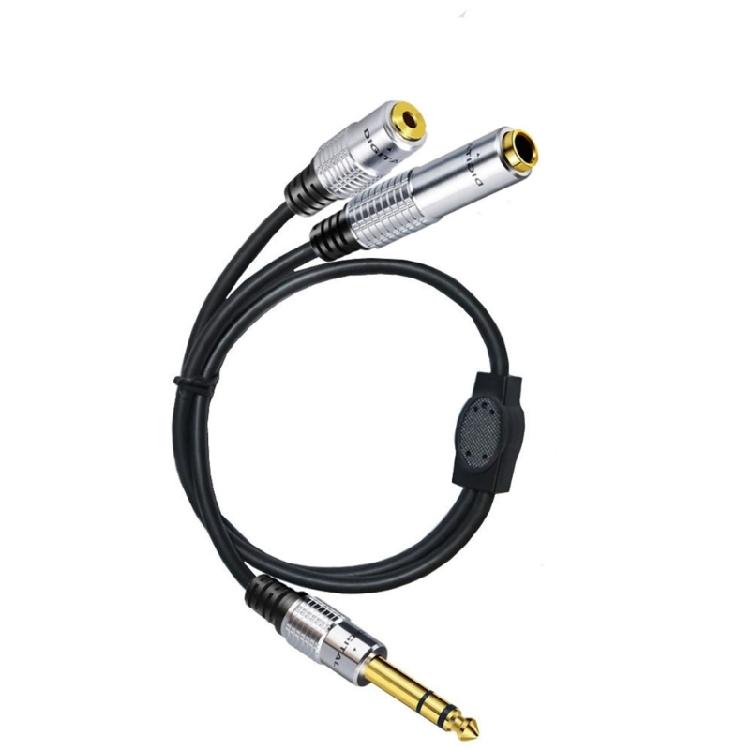 1/4" Male to 1/4" Female+1/8" Female Y Splitter Adapter Audio Cord Replacement