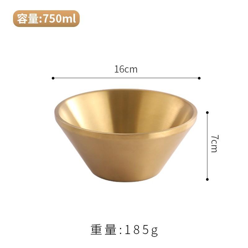 Doppelschichtige Salatschüssel aus Edelstahl 304, dicke, verbrühungshemmende V-förmige Ramen-Nudel-Reisschüsseln, Küchenutensilien