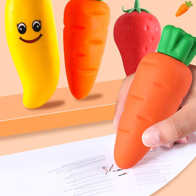 Big Mac Fruit Creative Carrot Eraser Unique And Cute Stationery School Office Supplies Children Student Pencil Eraser Prize Gift