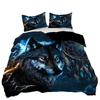 Wolf King Dream Catcher Digital Printing 3D Quilt Cover, Bedding Home Textile Three-Piece Set, Made