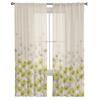 Spring Chrysanthemum Watercolor Flowers Bedroom Transparent Sheer Curtains Holiday Decoration Window Voile Tulle Curtain
