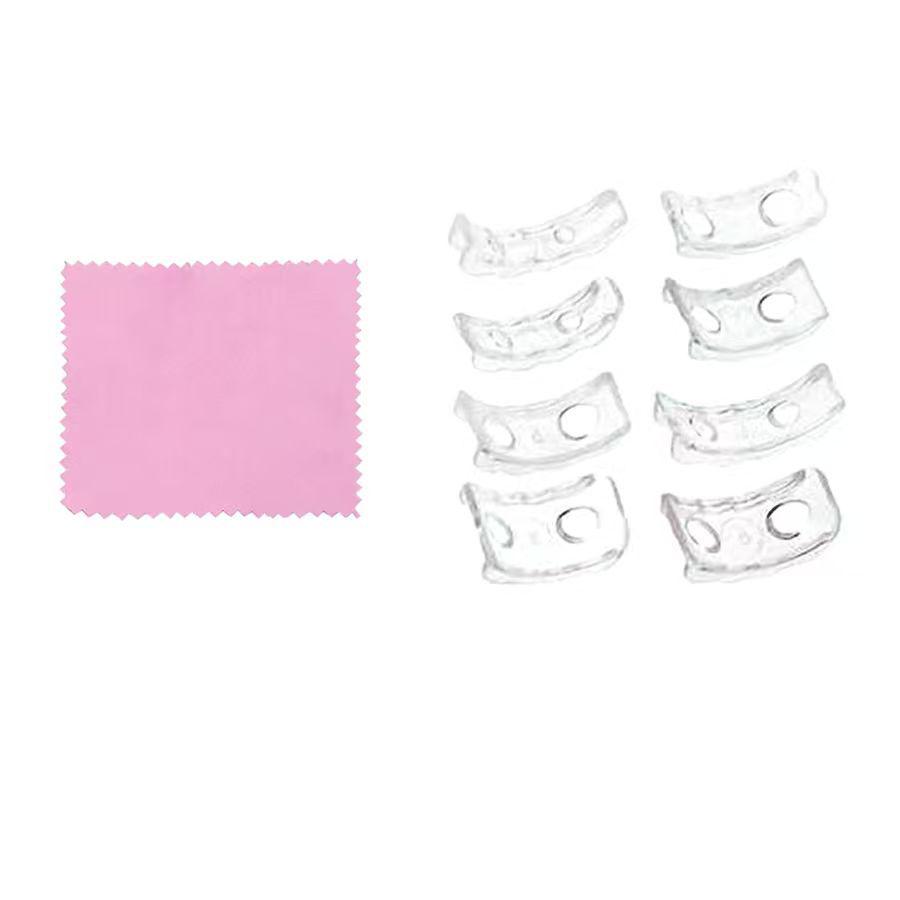 8-Piece Heart-Shaped TPU Ring Adjuster Set - Breathable, Transparent Inner Pads for Resizing
