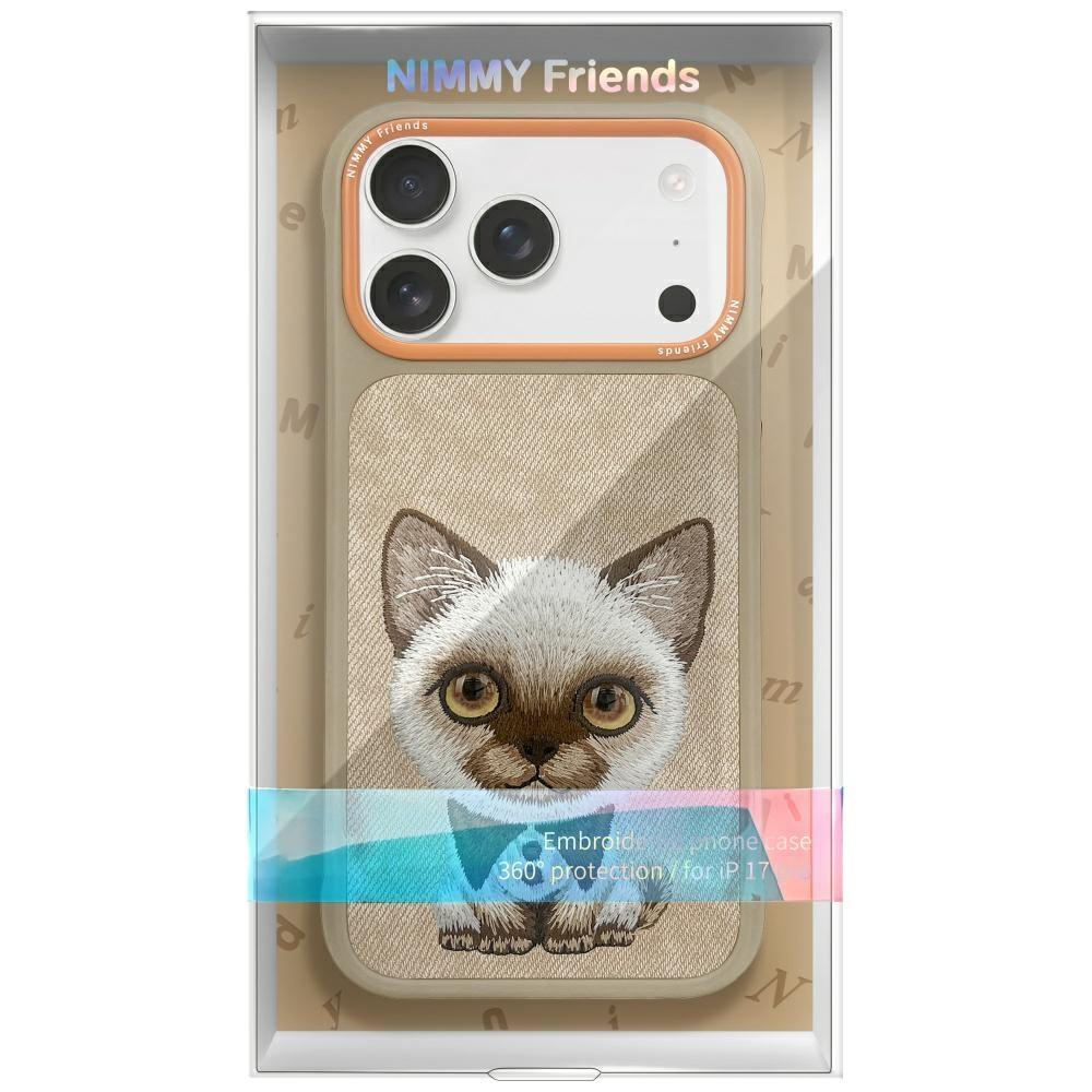 Etui Nimmy Big Eyed Pet 2.0 Cat do       iPhone 17 beżowy