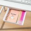 Yousheng under Desk Drawer Self-Adhesive Slide Out Organizer under Desk Hidden Pull-out Storage Box for Makeup Tools Pens Stationery
