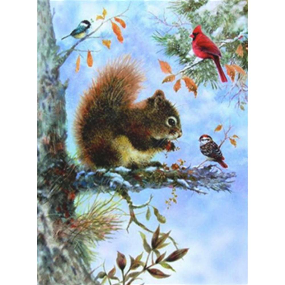 

HUACAN алмазная живопись белка полная квадратная круглая дрель 5D Алмазная вышивка мозаика животное вышивка крестиком украшение дома Full Square 20*30 cm