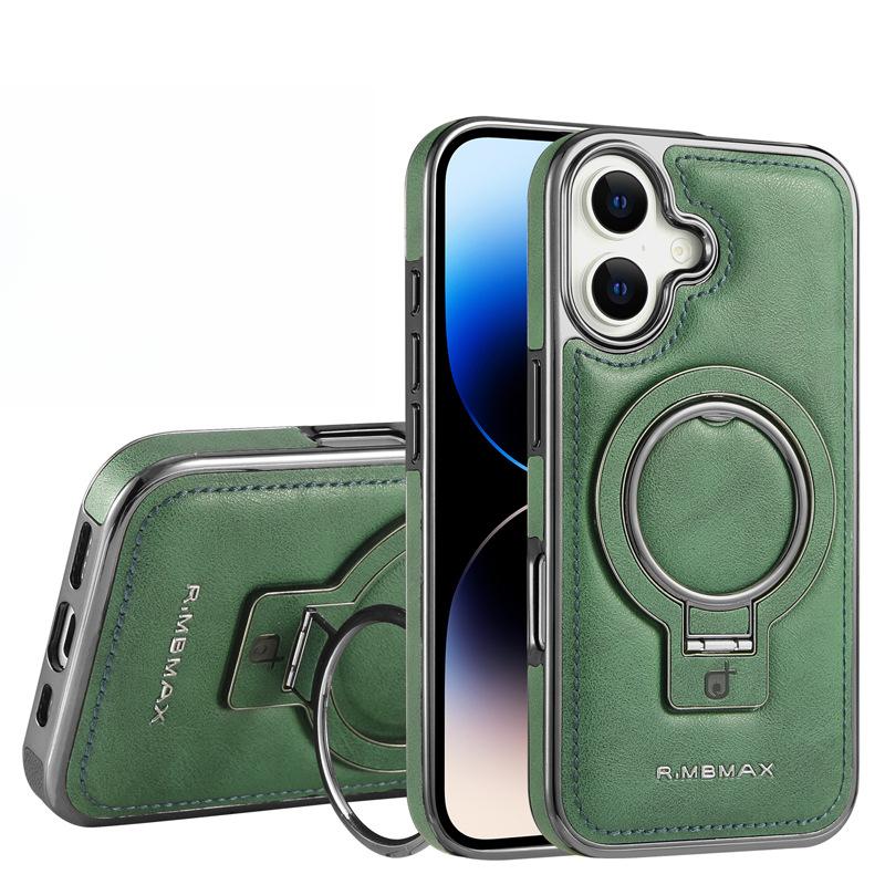 Suitable for IPhone16 Phone Case Stand, Magnetic Attraction, Full Cover of Apple 12promax, 15 Anti-drop, 13/14 Leather Case