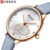 CURREN Dropshipping Japan Quartz Simple Women Fashion Watch Black Leather Strap Ladies Wrist Watch Brand Waterproof Wristwatch