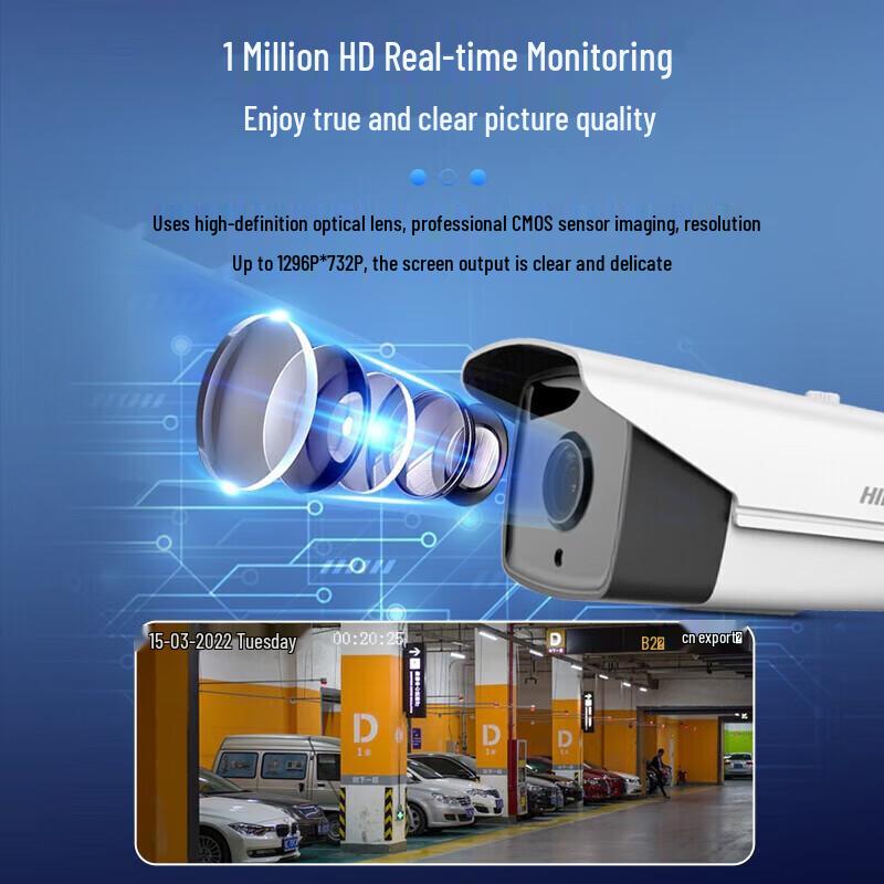 HIKVISION DS-2CE16C3T-IT3 Analog HD Bullet Camera CN Plug (adapter Included)