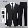 ROMON Men's Slim Fit Business & Wedding Suit Set