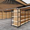 Four-Column Wood Grain Storage Rack for Stationery or Snacks - Single/Double Sided Display