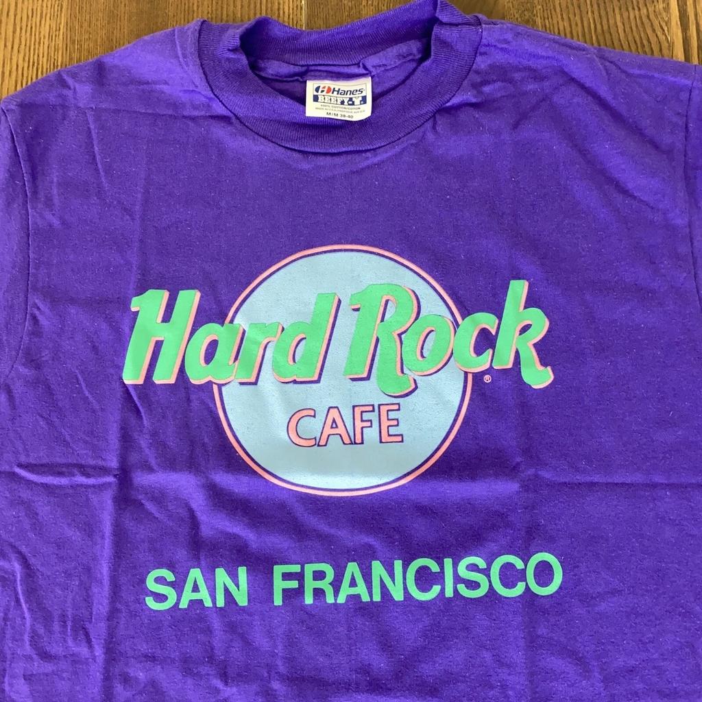 Hard Rock Cafe Mens M San Francisco Purple Vintage 90s Single Stitch Hanes Shirt