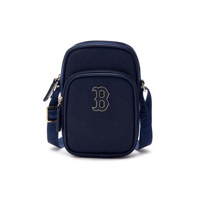 Boston Red Sox Faux Leather Shoulder Crossbody Bag Men Bags Navy-Blue 7ACRMDD4N-43NYD