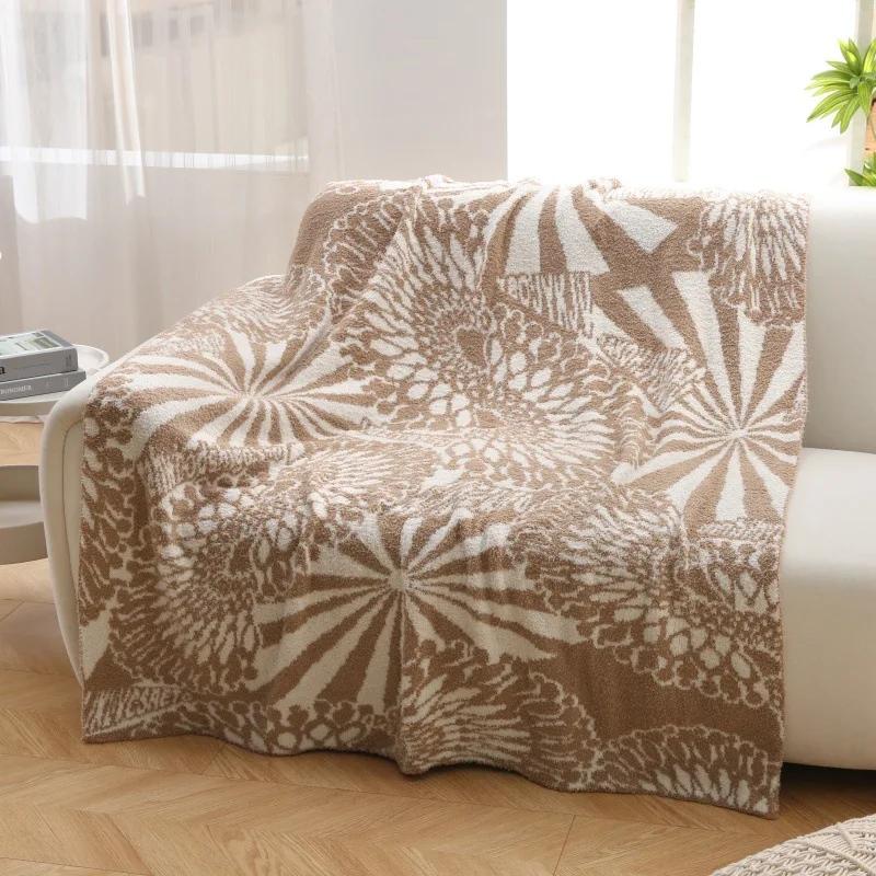 Nordic Winter Thickened Warm Half Fleece Blanket, Office Nap Sofa Blanket, Winter Thick Sofa Towel Bedside Blanket Bedside Flag