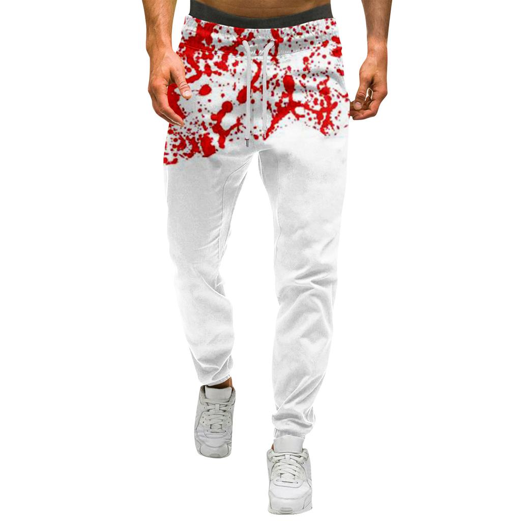 Herren Halloween Print Hose Herren Freizeit Sporthose mit Kordelzug