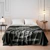 Mystical Sword Design with Runes On Dark Background Flannel Blanket for Bedroom, Living Room, Sofa, and Nap Sofas.