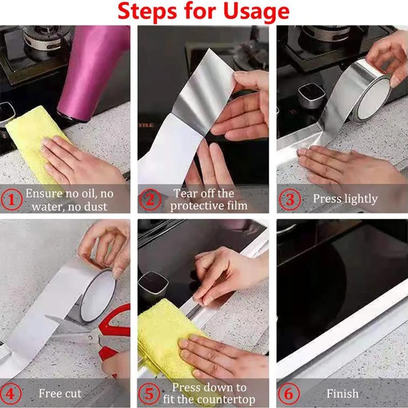 High Temperature Resistance Aluminum Foil Tape Kitchen Pipe Repair Self Adhesive Sealing Foil Heat Insulation Leak Proof Tapes