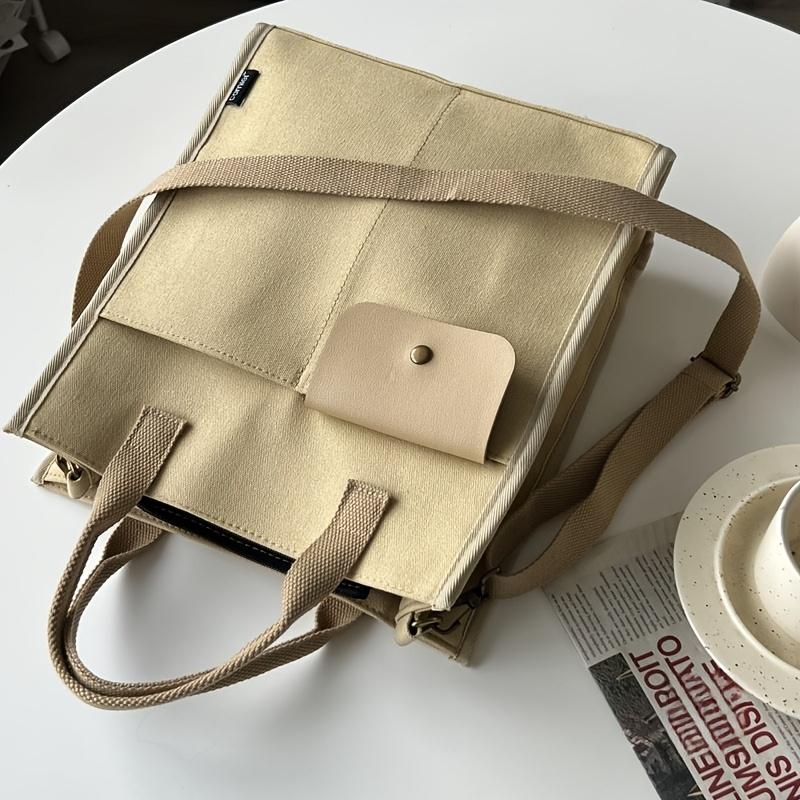 

Stylish And Minimalist Commuting Bag, Perfect for Students to Carry Books, Featuring a Shoulder Strap for Crossbody Use, Multiple Pockets for Women