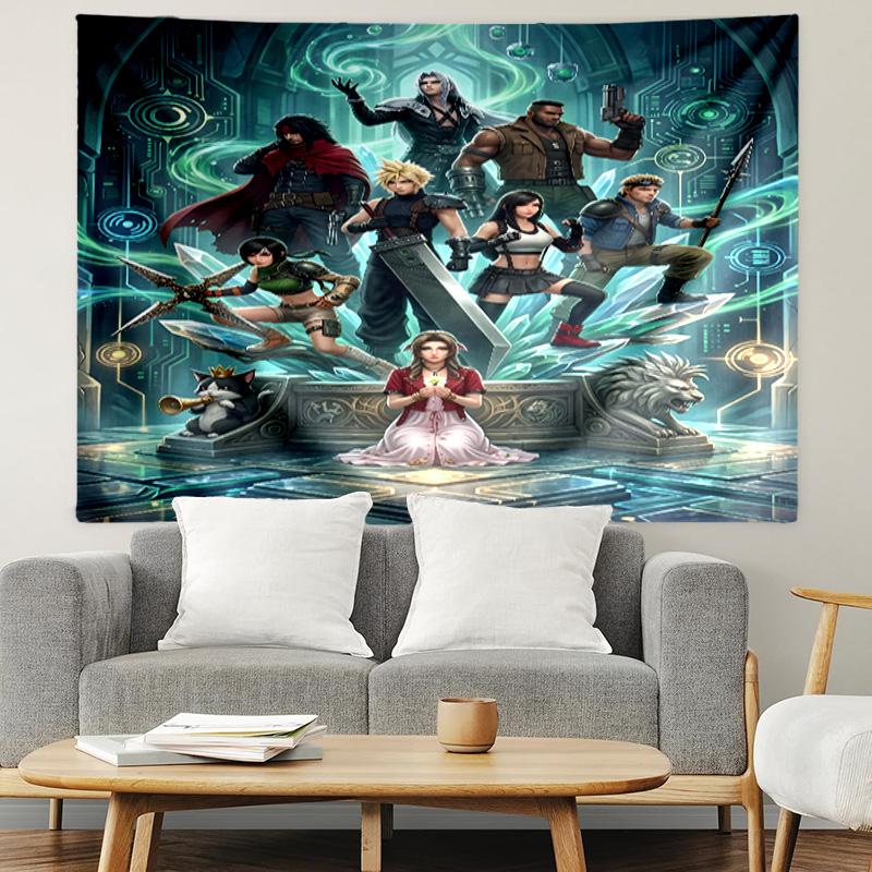 Final Fantasy Print Tapestry, Lightweight Wall Hanging, for Bedroom, Dorm, Living Room, Home Art Decor, Birthday Christmas Gift for Friends