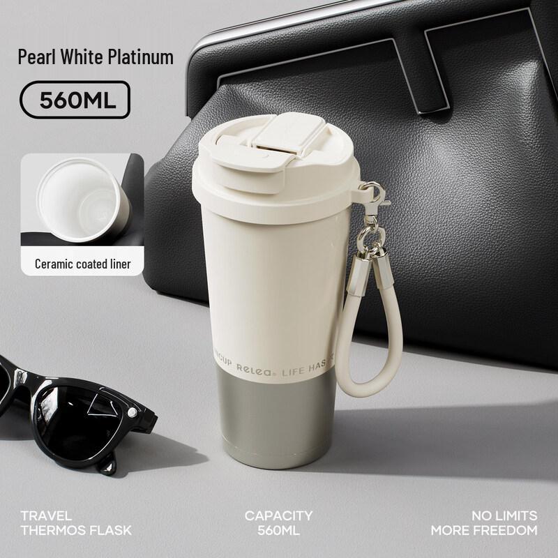 RELEA Fengyin Digital Display Ceramic Liner Coffee Tumbler