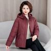 New Winter Mother Dress Fashionable Hooded Loose Cotton Coat Cotton Clothes Versatile Removable Hat Women's Jacket