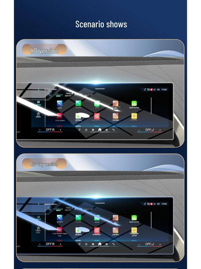 BMW X3 Center Console Tempered Glass Screen Protector - Navigation Film for Interior Modification