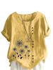 2024 Spring Summer Women Printed Loose Fit Pullover Shirt Large Size