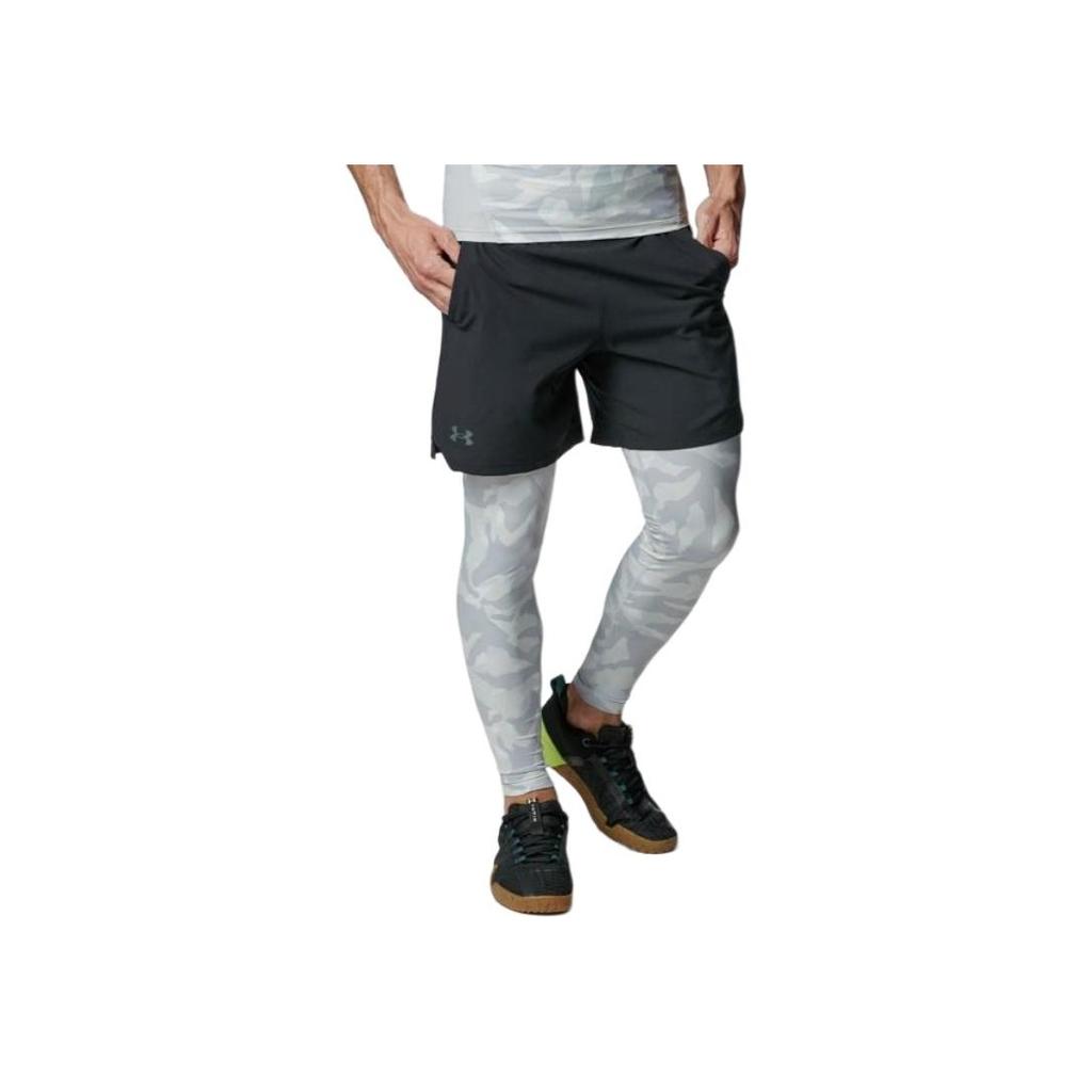 Under Armour Animal Print Logo Elastic Slim Fit Leggings Men bottoms Light-Gray 1384788-011