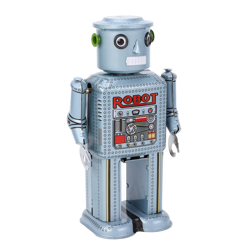 Wind Up Vintage Robot Retro Wind Up Robot Toy Decorative Exquisite Hand Made Iron Clockwork Toy for Cafe Bar Restaurant