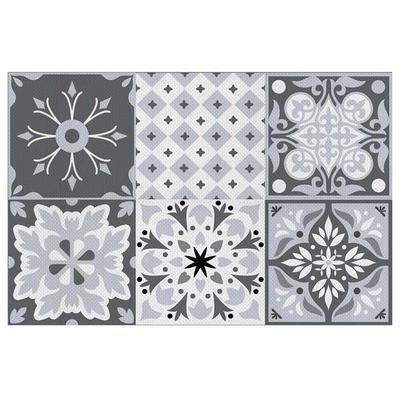 [Q5594] - Gray 'Boho' Laminated Placemat (checks) - 43x28 ​​cm