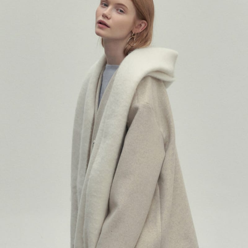 LOEIL FIRST LABEL BOLD MUFFLER_WHITE