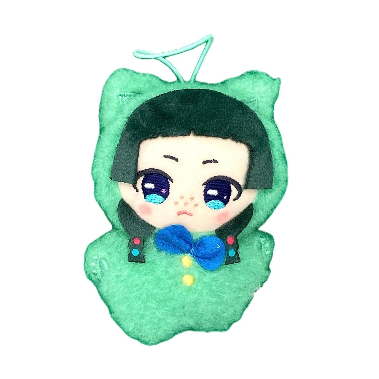 Pharmacys Monologue Kigyurumi Mascot Approximately 12 cm Plush Toy (Cat Cat/Green)