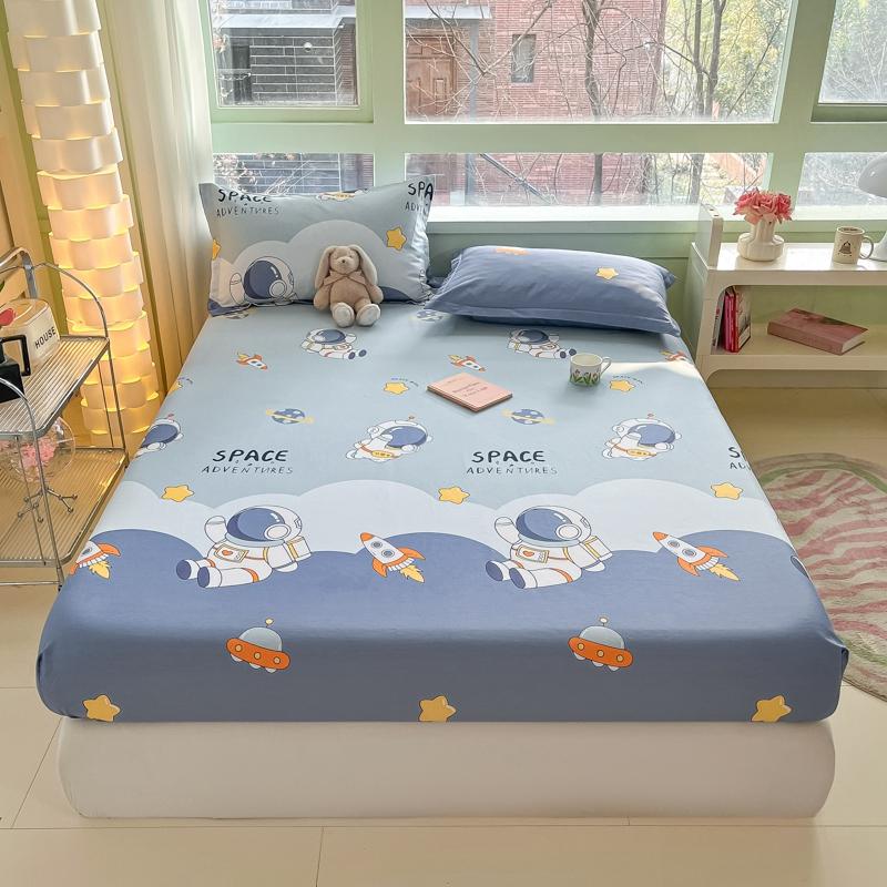 Kawaii Cartoon Panda Fitted Sheet,Bamboo Floral Wild Animals Bed Sheet Set Cotton Bed Cover With Deep Pocket For Child Kids Room