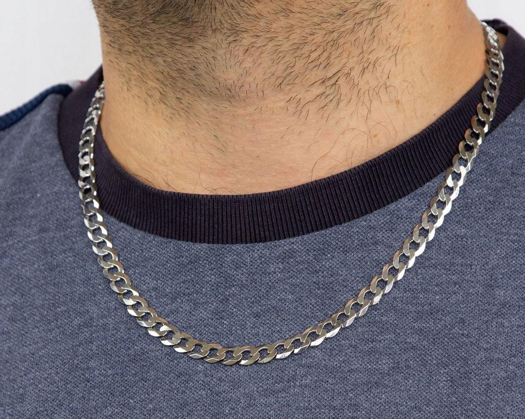 Silver Chain Men' Chain SILVER 925 5mm Armored + FREE